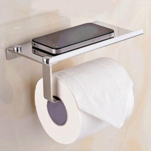 Edelstahl Wandhalterung Badezimmer Toilettenpapierrollenhalten Tissue Shelf Organizer